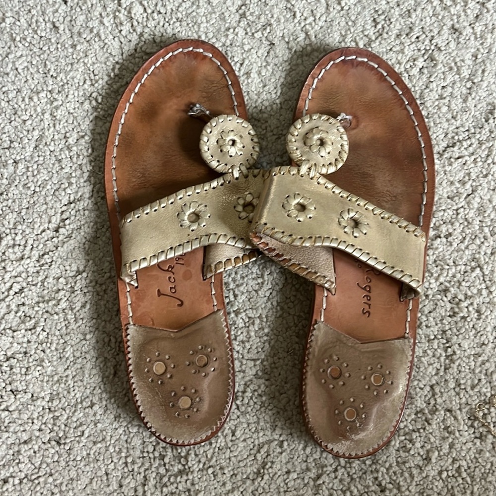Jack Rogers Gold Sandal